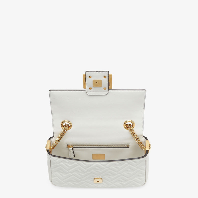 Sac Fendi Baguette Chain Midi - Blanc