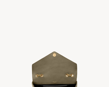 LOULOU MEDIUM EN CUIR MATELASSÉ  - YSL - Vert kaki