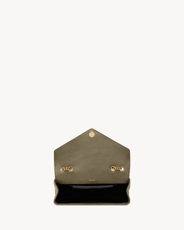 LOULOU MEDIUM EN CUIR MATELASSÉ  - YSL - Vert kaki