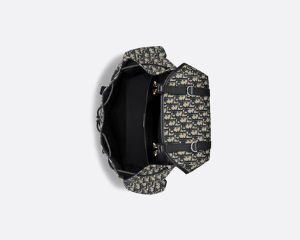Sac à dos à rabat Dior Hit The Road - Noir Beige