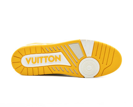 Sneaker LV Trainer White Yellow Script