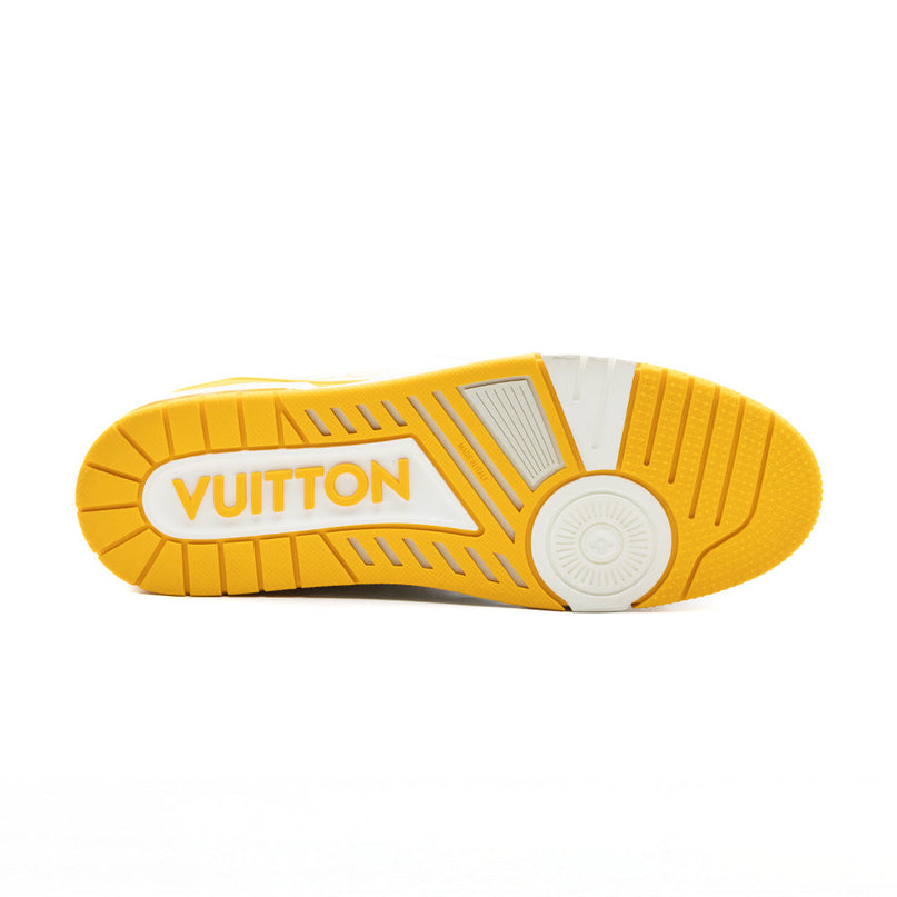 Sneaker LV Trainer White Yellow Script