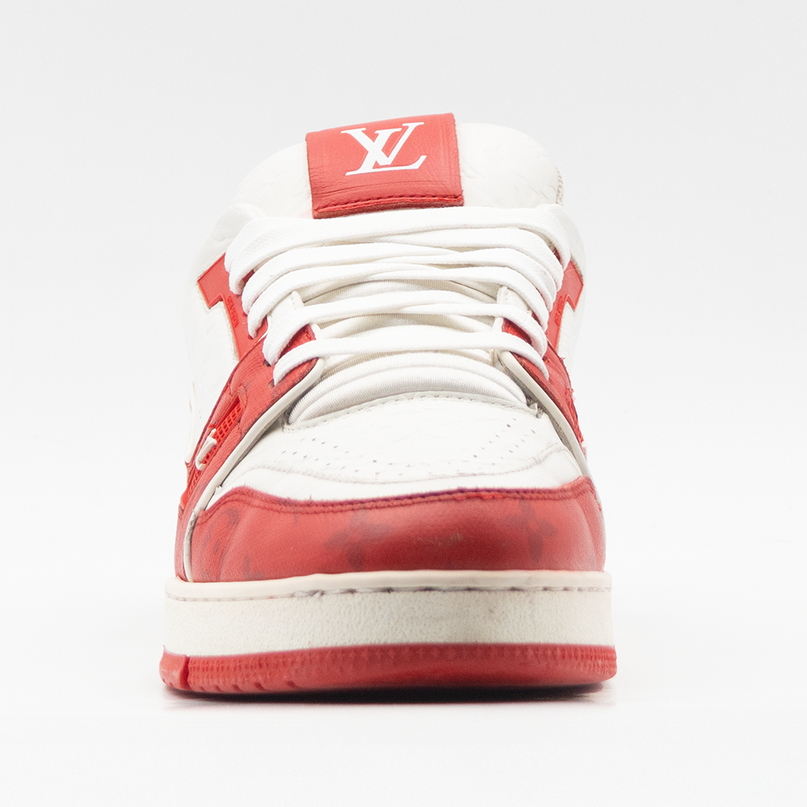 Sneaker LV Trainer 54 Signature Rouge Blanc