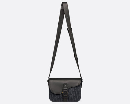 Sac Messenger à rabat Saddle Small Dior - Noir