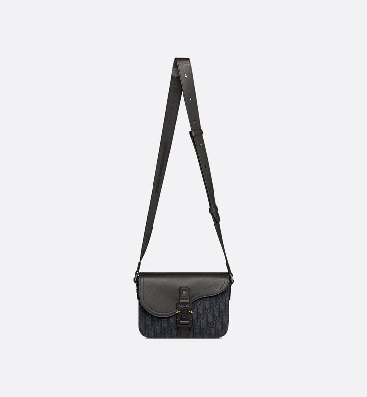 Sac Messenger à rabat Saddle Small Dior - Noir