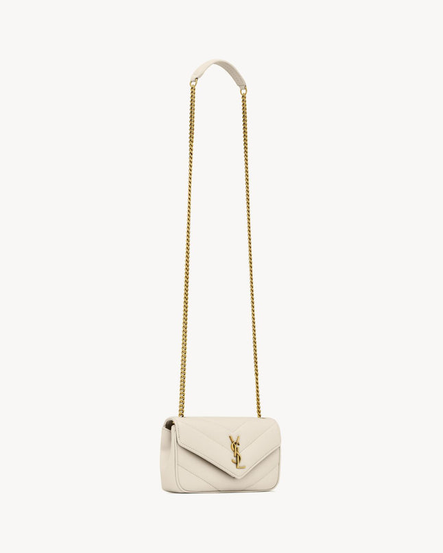 LOULOU MINI EN CUIR D'AGNEAU  - YSL - Blanc