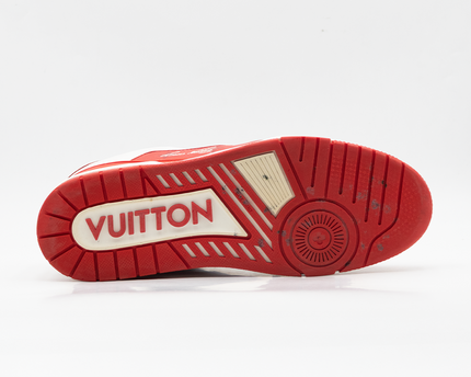 Sneaker LV Trainer 54 Signature Rouge Blanc