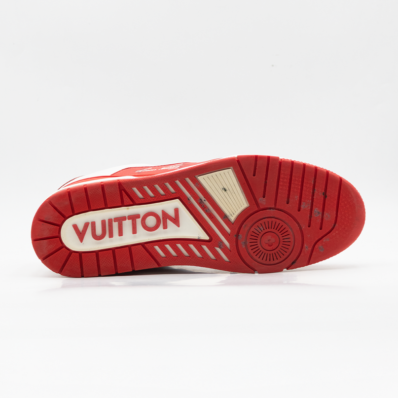 Sneaker LV Trainer 54 Signature Rouge Blanc