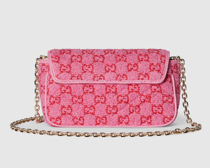 Sac à épaule GG Marmont petit format - Rose