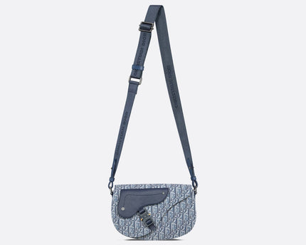 Sac Messenger Saddle Dior - Bleu ciel