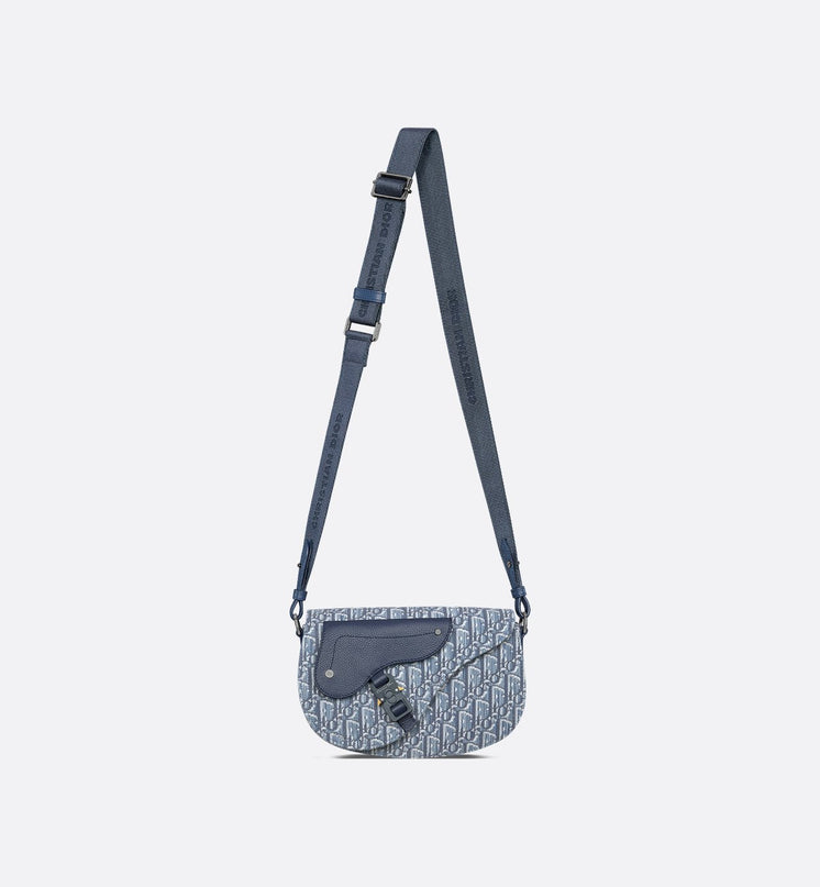 Sac Messenger Saddle Dior - Bleu ciel