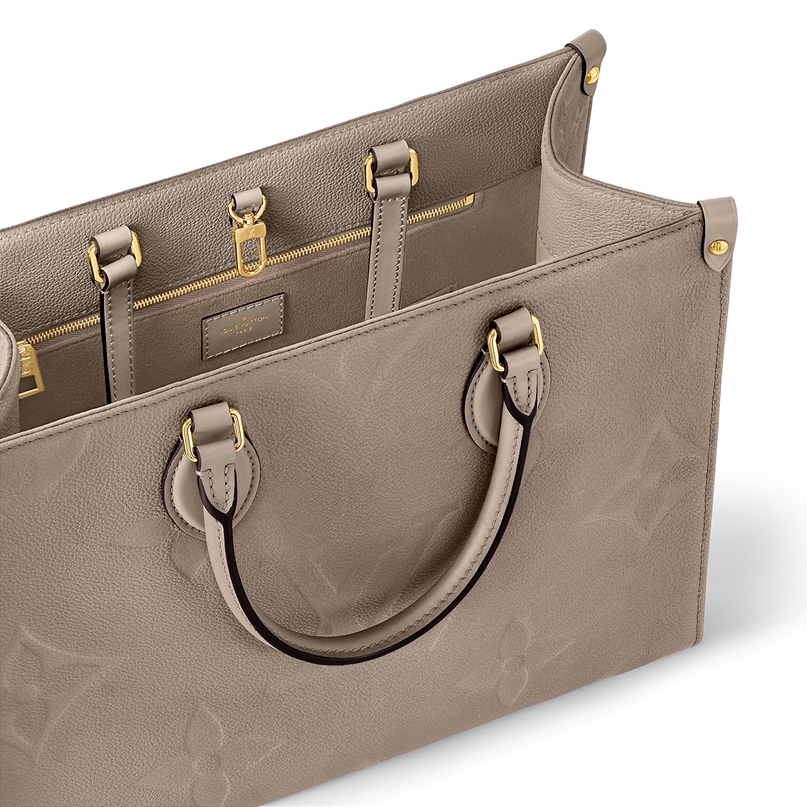 Cabas OnTheGo MM - LV - Gris beige
