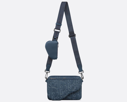 Triple Pouch Saddle Dior - Bleu