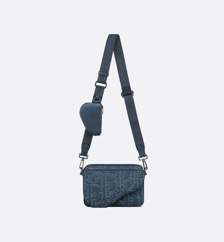 Triple Pouch Saddle Dior - Bleu