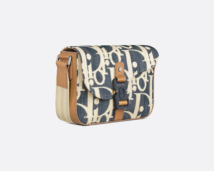 Sac Messenger Saddle Dior - Bleu Blanc