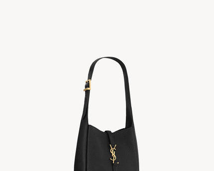 LE 5 A 7 BABY SOUPLE EN CUIR GRAINÉ  - YSL - Noir