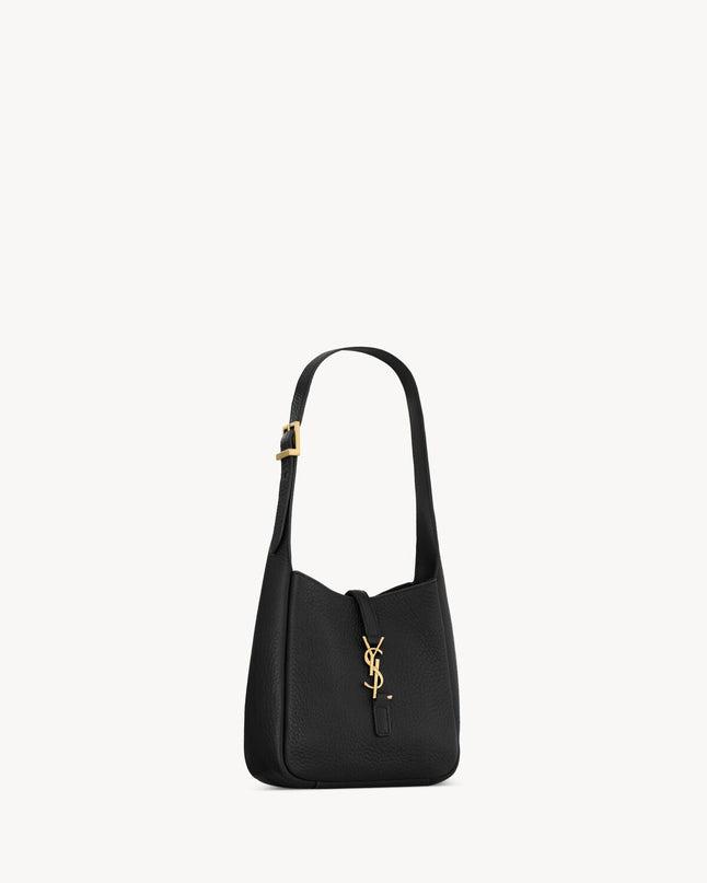 LE 5 A 7 BABY SOUPLE EN CUIR GRAINÉ  - YSL - Noir