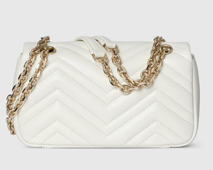 Sac à épaule GG Marmont petit format - Blanc