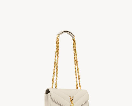 LOULOU SMALL EN CUIR MATELASSÉ  - YSL - Blanc