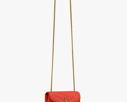 LOULOU MINI EN CUIR D'AGNEAU  - YSL - Rouge