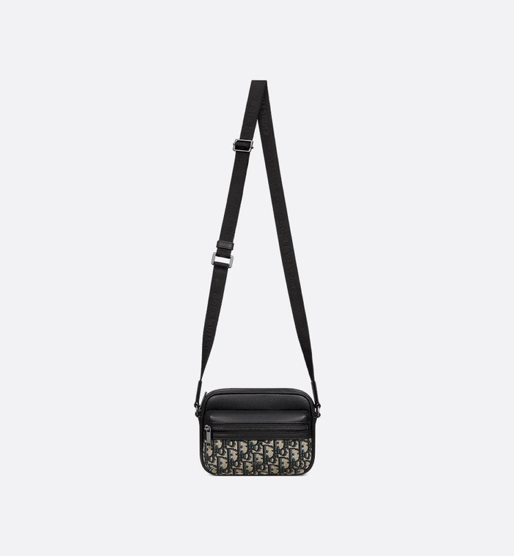Mini sac Messenger Dior zippé Rider 2.0 Noir et Beige