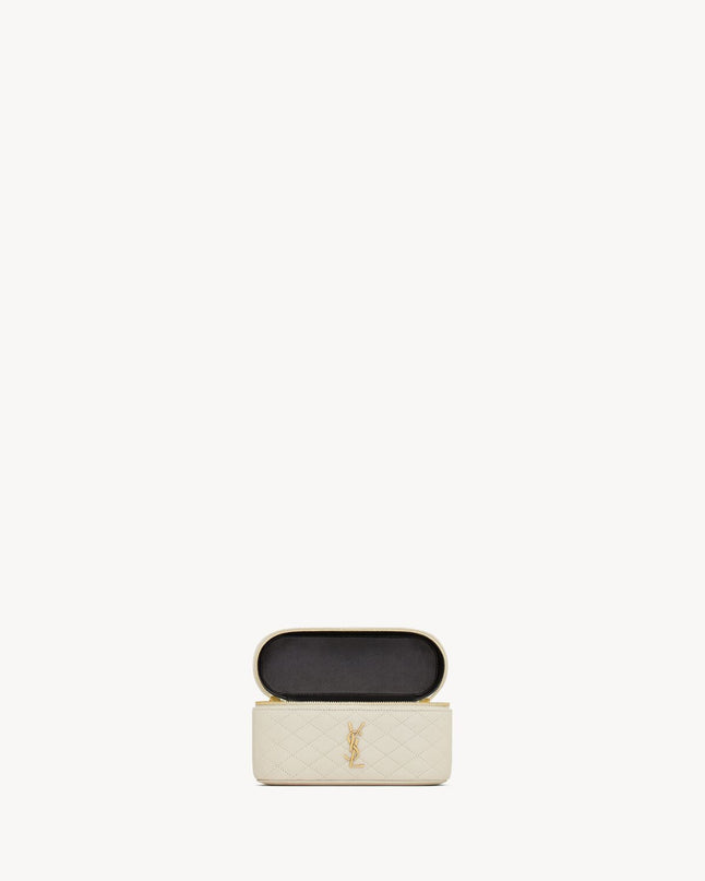 GABY VANITY BAG EN CUIR D’AGNEAU  - YSL - BLANC