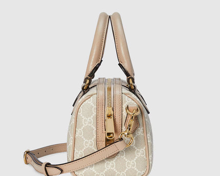 Sac Boston GG Ophidia petit format - Blanc
