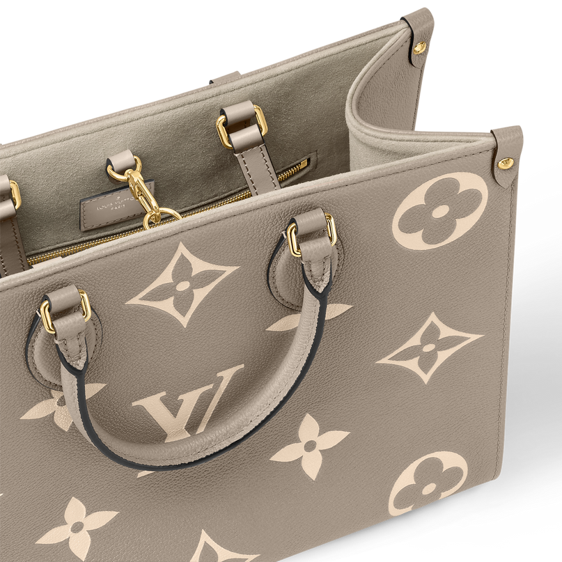 Cabas OnTheGo MM - LV - Gris Blanc