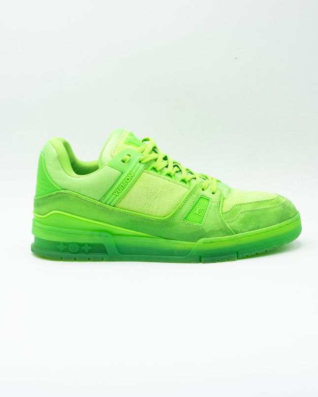 Sneaker LV Trainer Fluroescent Green