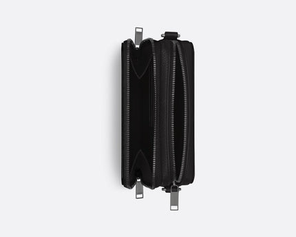 Pochette zippée à bandoulière Dior Icon - Noir
