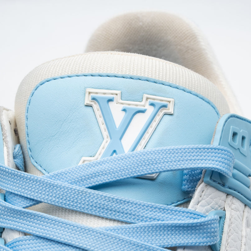 Sneaker LV Trainer Low White Sky Blue