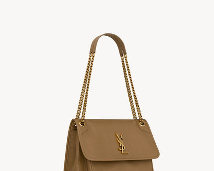 NIKI MEDIUM EN CUIR D’AGNEAU GRAINÉ  - YSL - Marron