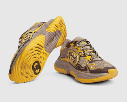 BASKETS GUCCI RIPPLE POUR HOMME - JAUNE