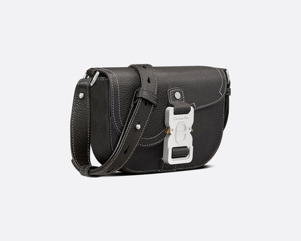 Mini sac Messenger Dior à rabat Saddle - Noir