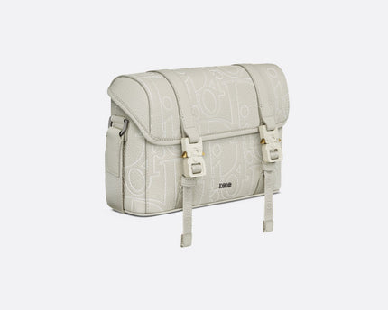 Sac Messenger à rabat Dior Hit The Road - Blanc