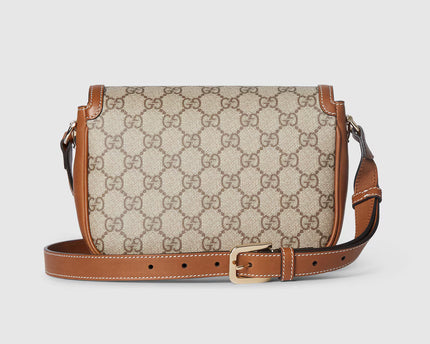 Sac à épaule Gucci Horsebit 1955 Soft petit format - Marron