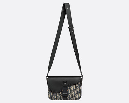 Sac Messenger à rabat Saddle Small Dior - Beige Noir