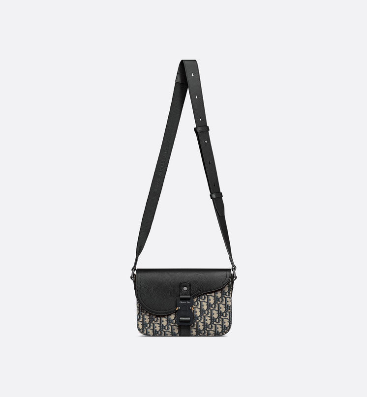 Sac Messenger à rabat Saddle Small Dior - Beige Noir