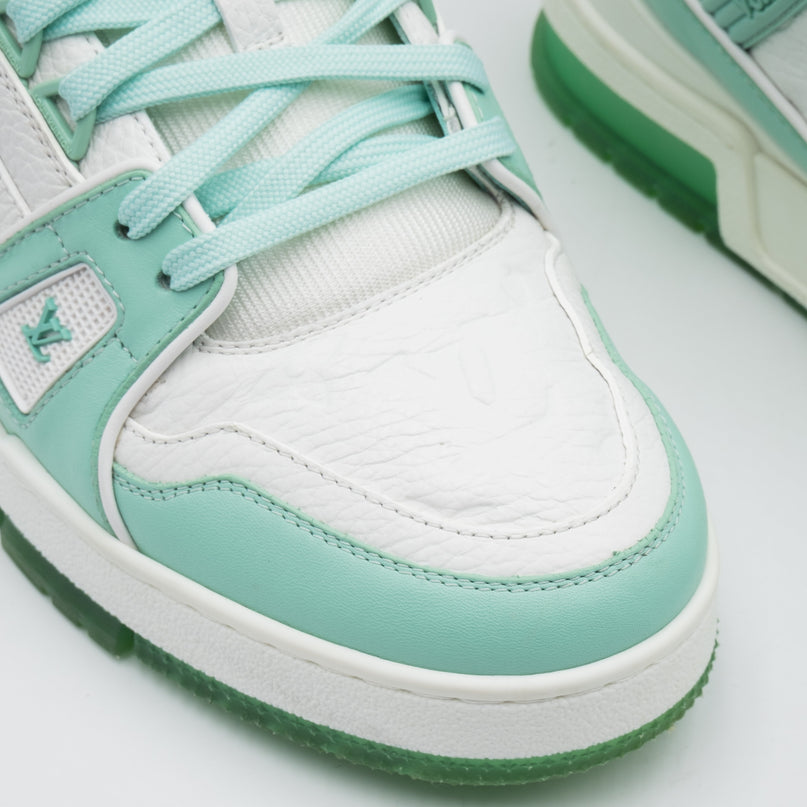 Sneaker LV Trainer Green White