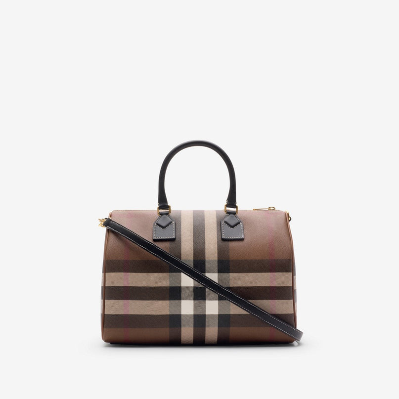 Sac bowling Check - BURBERRY - Marron