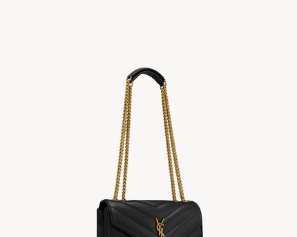 LOULOU MEDIUM EN CUIR MATELASSÉ  - YSL - Noir