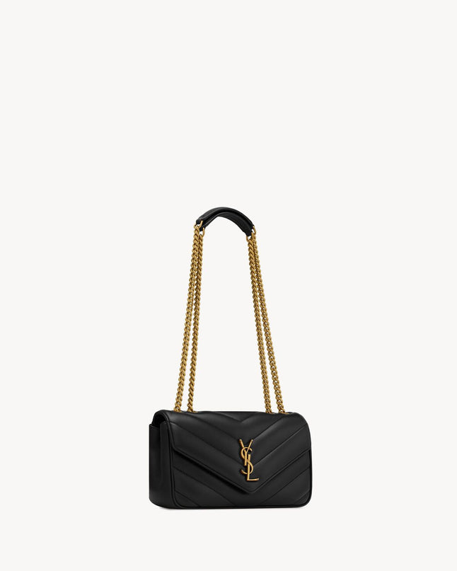 LOULOU MEDIUM EN CUIR MATELASSÉ  - YSL - Noir