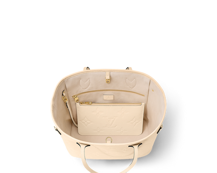 Sac Neverfull MM- LV - Blanc cassé