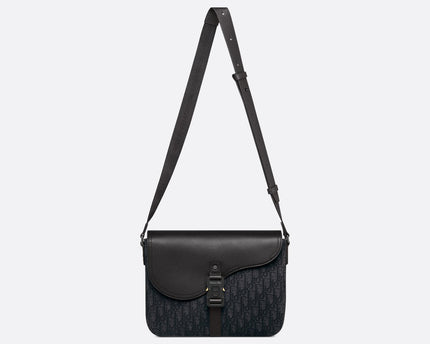 Sac Messenger à rabat Saddle Medium Dior - Noir