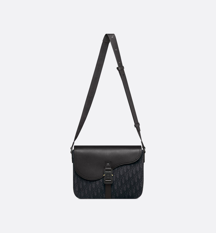 Sac Messenger à rabat Saddle Medium Dior - Noir