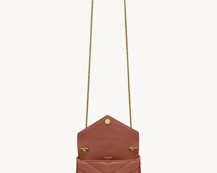 LOULOU MINI EN CUIR D'AGNEAU  - YSL - Rouge bordeau