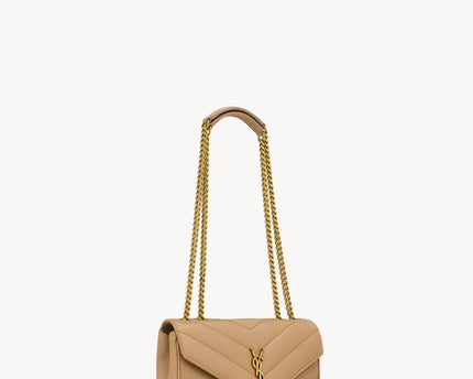 LOULOU SMALL EN CUIR MATELASSÉ  - YSL - Beige