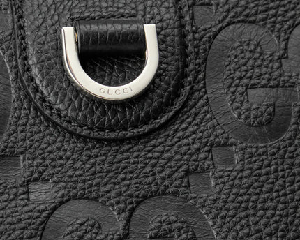 Cabas en toile GG moyen format - Noir