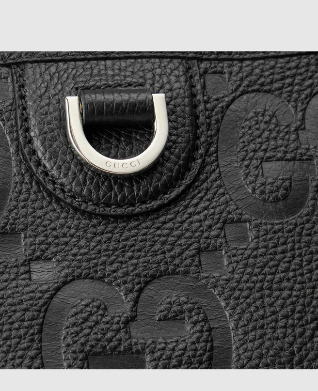 Cabas en toile GG moyen format - Noir