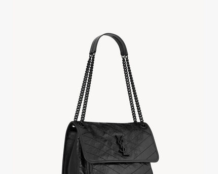 NIKI MEDIUM EN CUIR D’AGNEAU GRAINÉ  - YSL - Noir